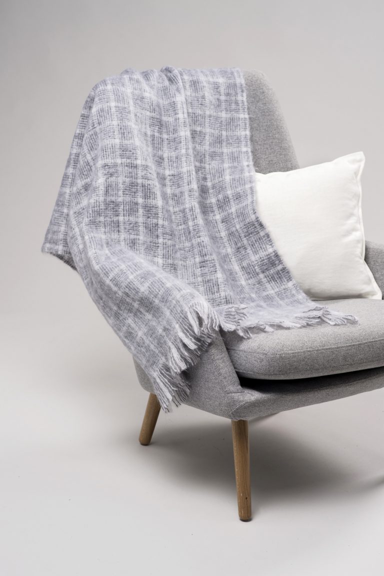MOHAIR SQUARE THROW Nordic Swan Living